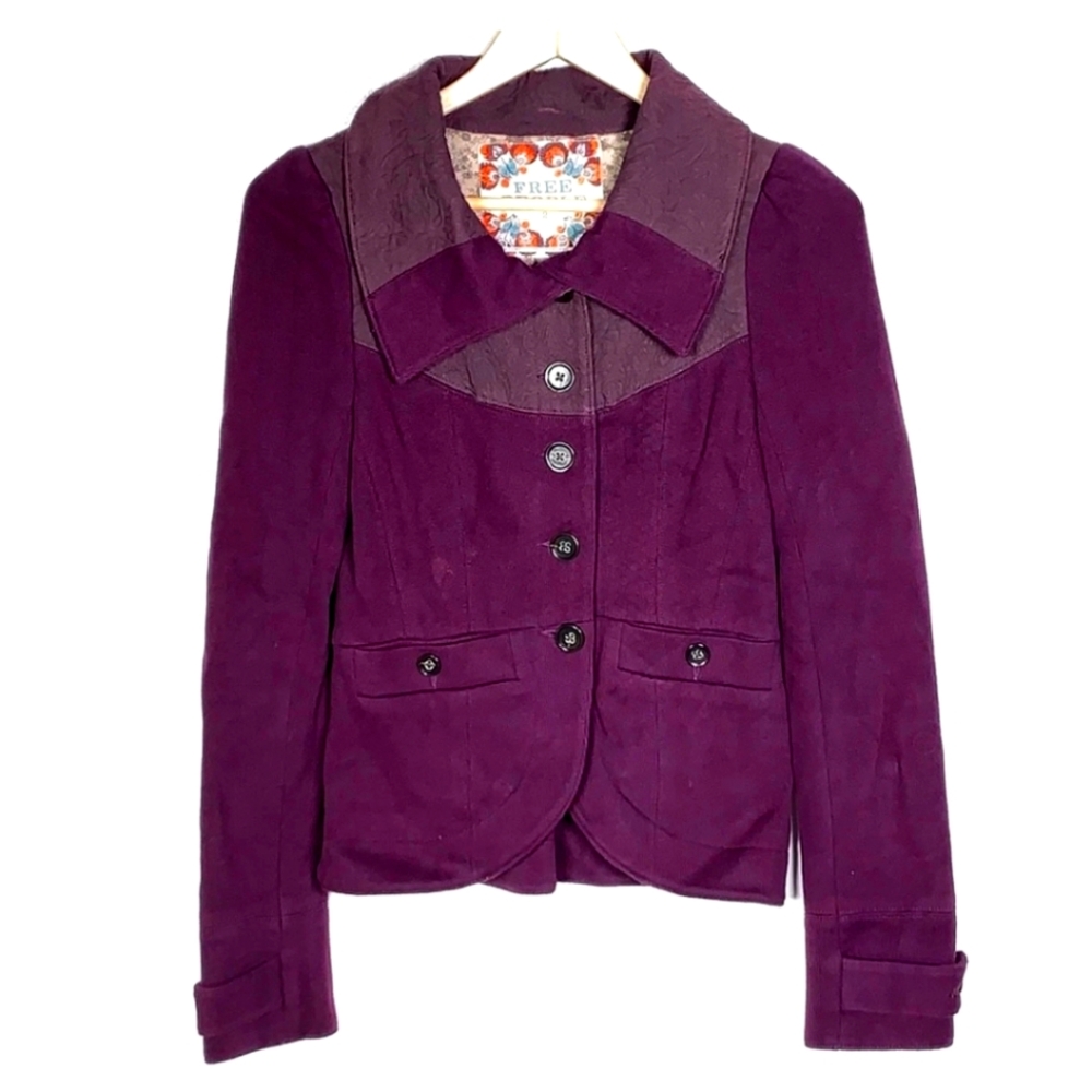 Free People Mulberry Purple Women's Jacket Size 2